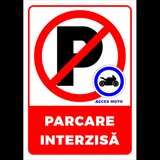 Indicator accesul interzis autovehiculelor cu exceptia motocicletelor
